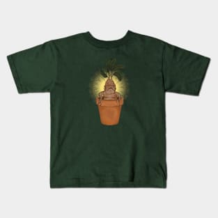 Potted Screaming Mandrake Illustration Kids T-Shirt